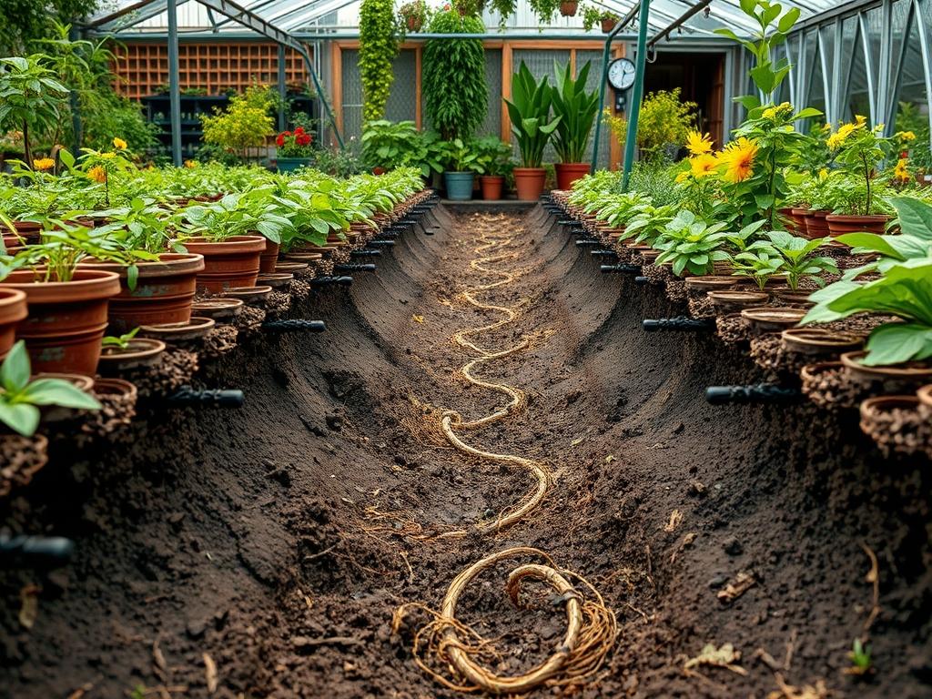 Ant Tunnels in Soil