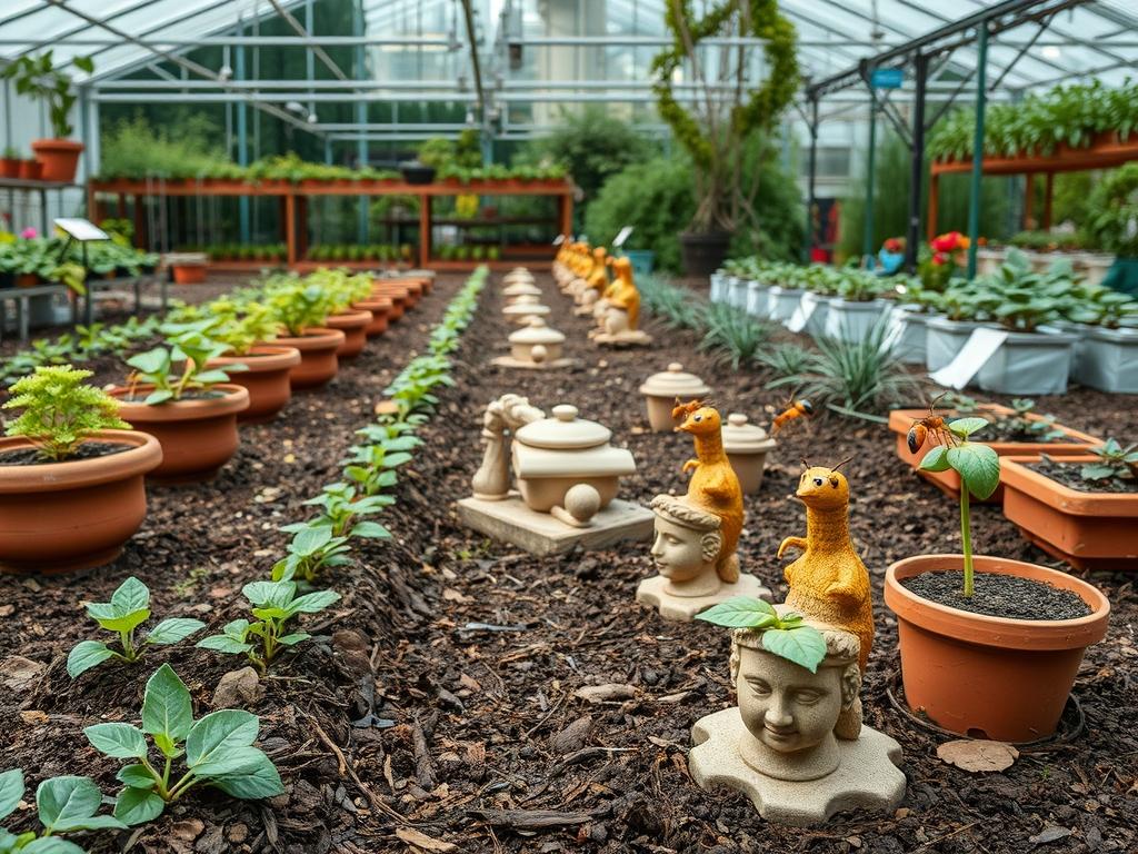 Ants in Garden Statues